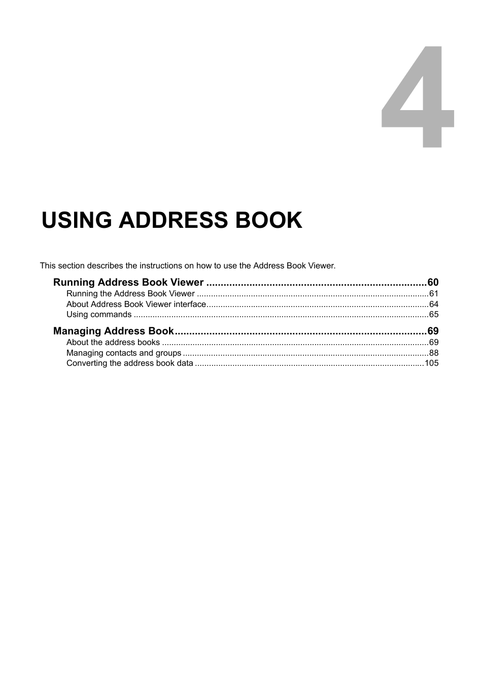 Using address book, Chapter 4 | Toshiba E-STUDIO 165  EN User Manual | Page 59 / 118