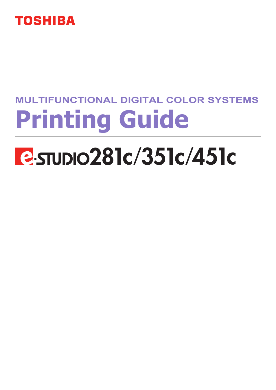 Toshiba E-STUDIO 351C User Manual | 372 pages