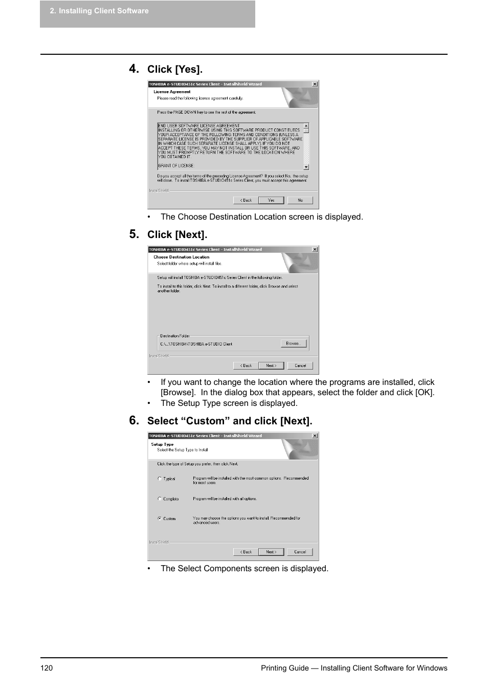 Toshiba E-STUDIO 351C User Manual | Page 120 / 372