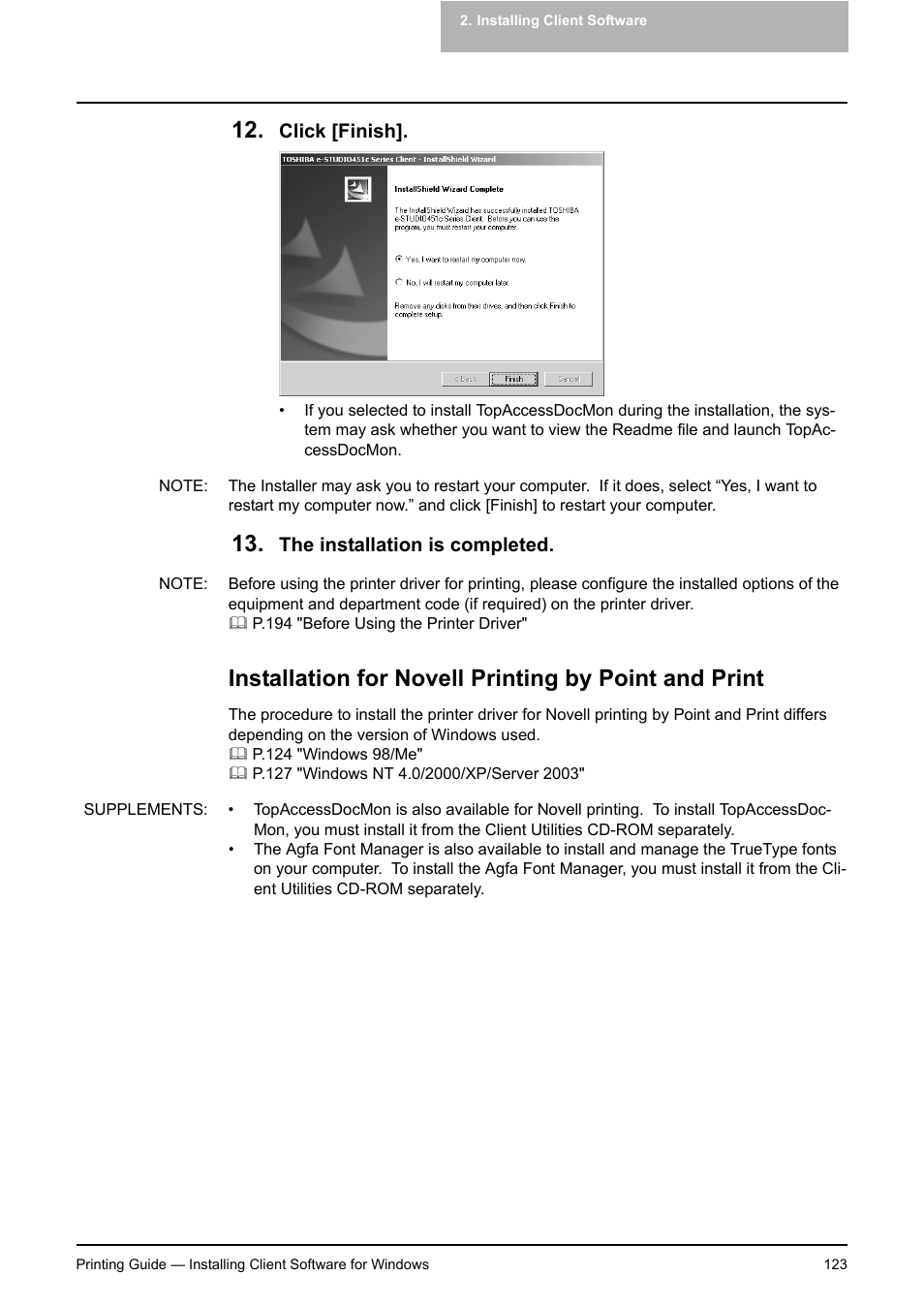 Toshiba E-STUDIO 351C User Manual | Page 123 / 372
