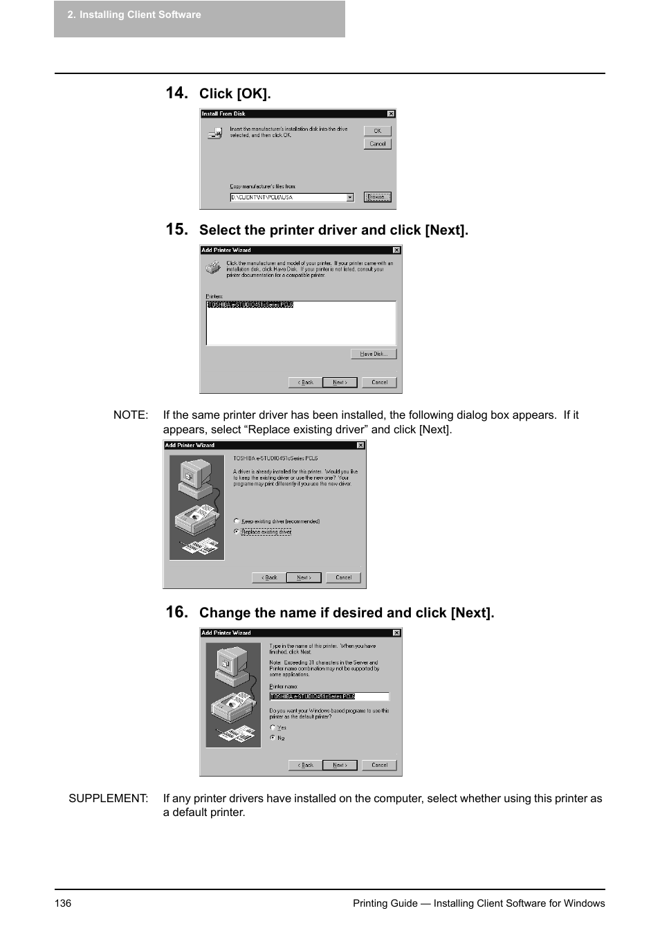 Toshiba E-STUDIO 351C User Manual | Page 136 / 372