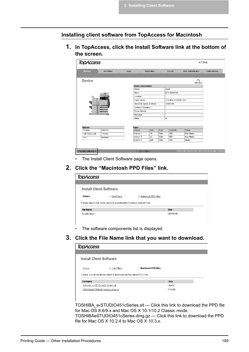 Toshiba E-STUDIO 351C User Manual | Page 189 / 372