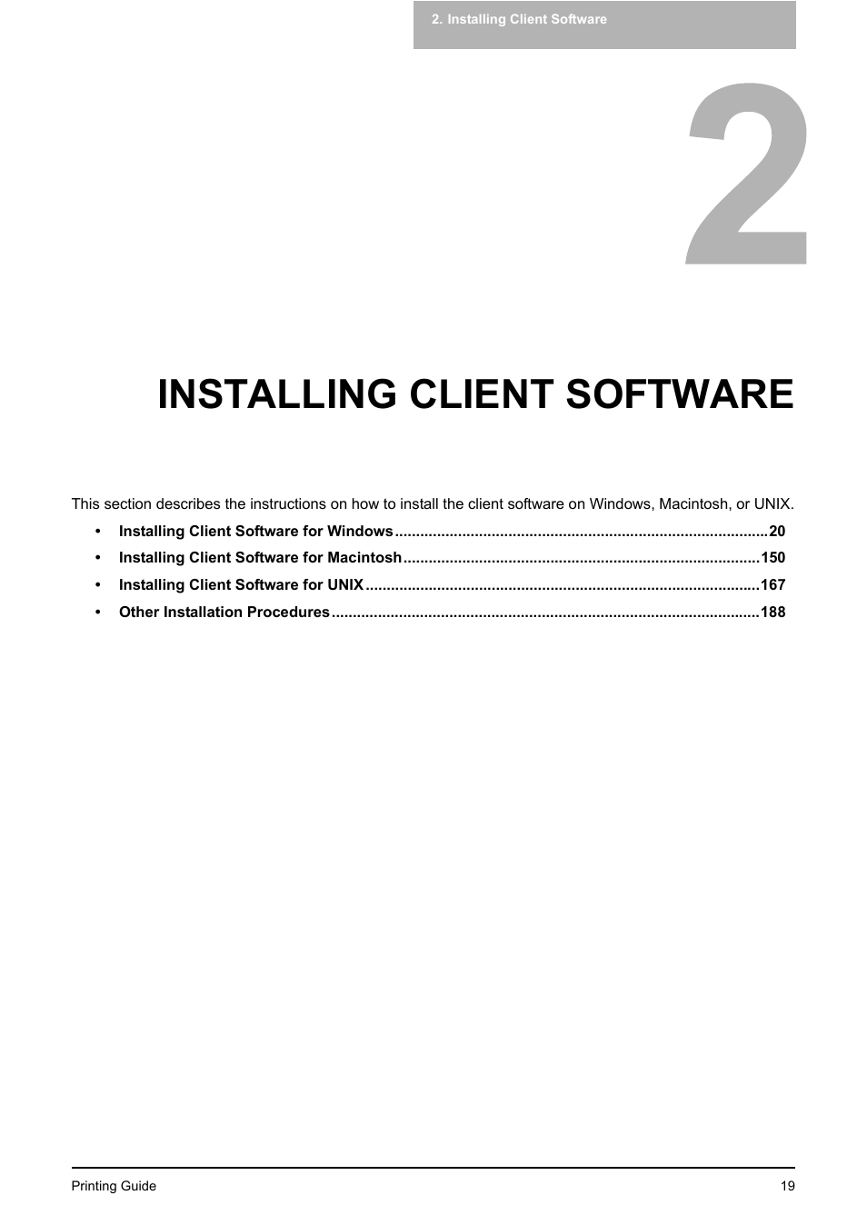 Installing client software | Toshiba E-STUDIO 351C User Manual | Page 19 / 372