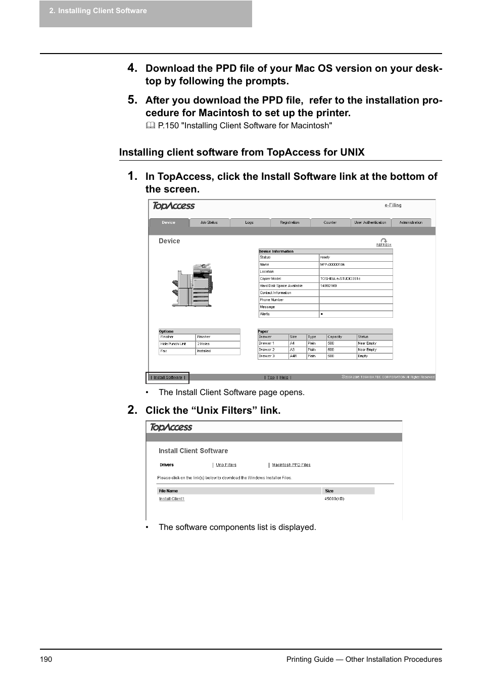 Toshiba E-STUDIO 351C User Manual | Page 190 / 372