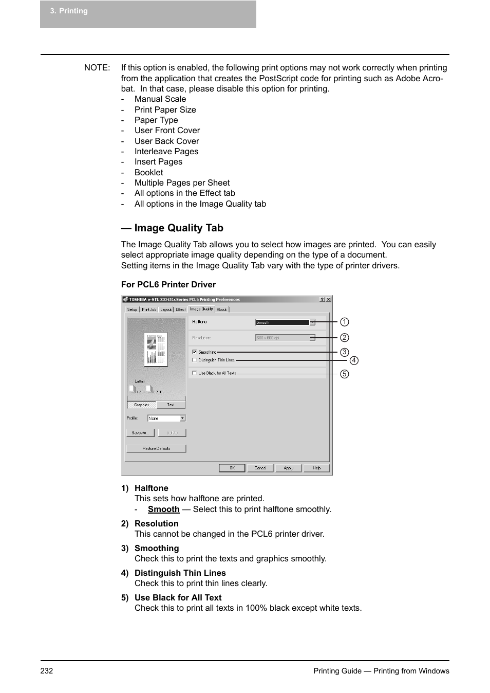 Image quality tab, P.232 "image quality tab | Toshiba E-STUDIO 351C User Manual | Page 232 / 372