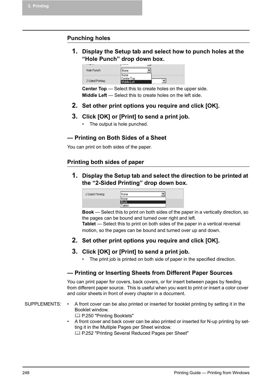 Printing on both sides of a sheet | Toshiba E-STUDIO 351C User Manual | Page 248 / 372