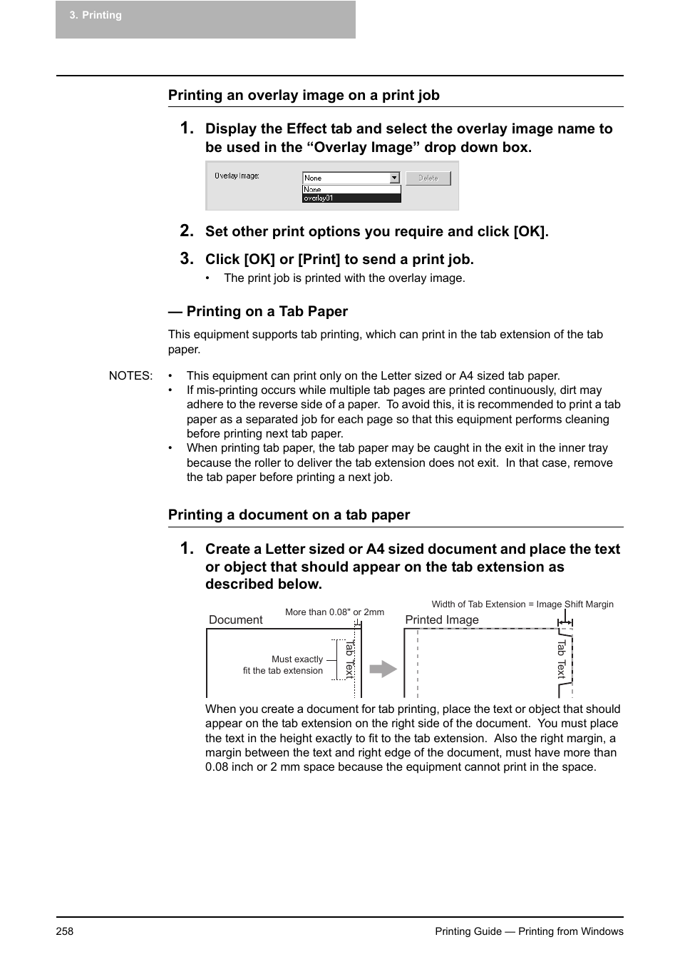 Printing on a tab paper | Toshiba E-STUDIO 351C User Manual | Page 258 / 372