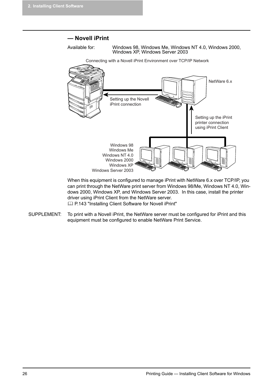 Novell iprint | Toshiba E-STUDIO 351C User Manual | Page 26 / 372