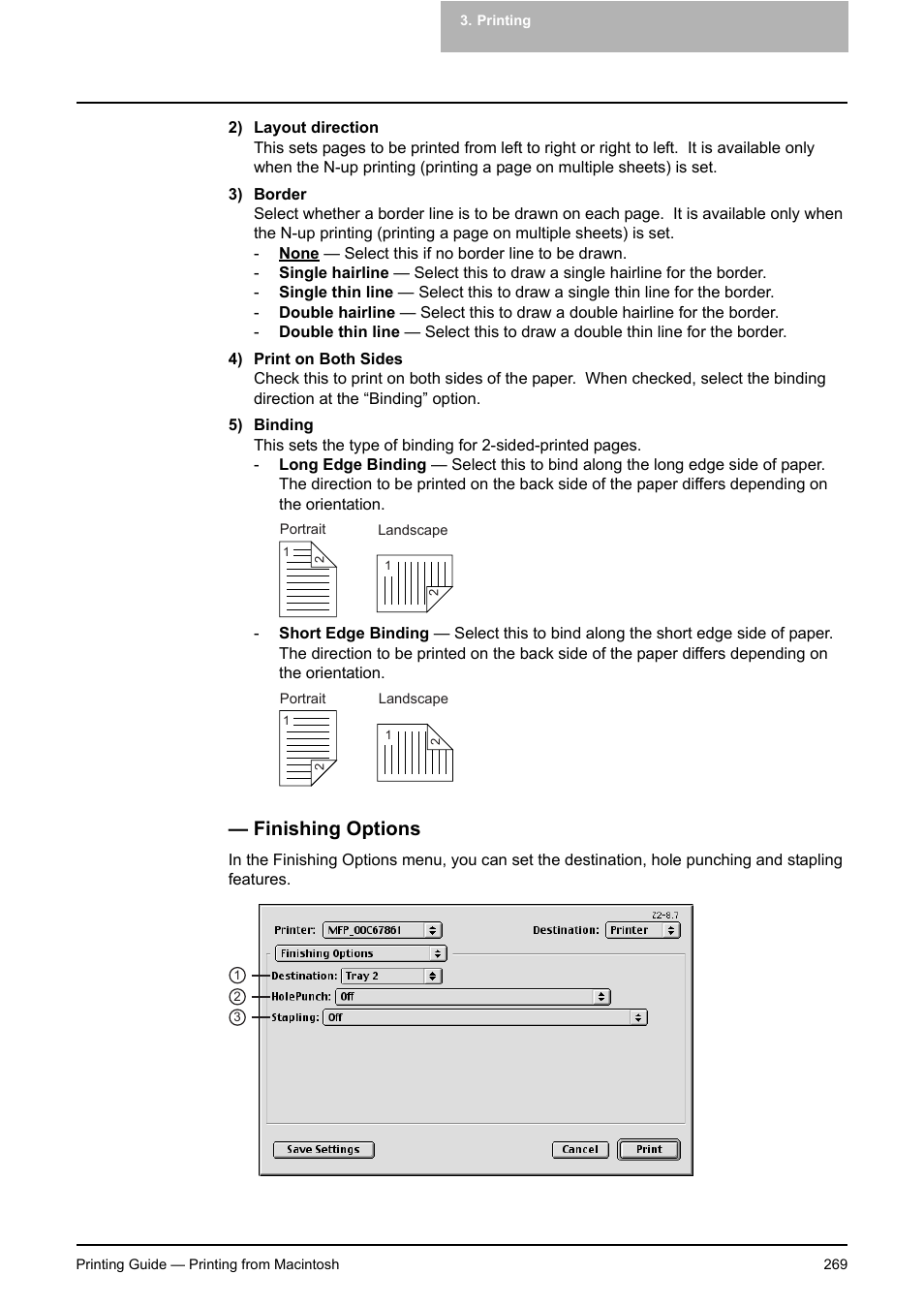 Finishing options | Toshiba E-STUDIO 351C User Manual | Page 269 / 372