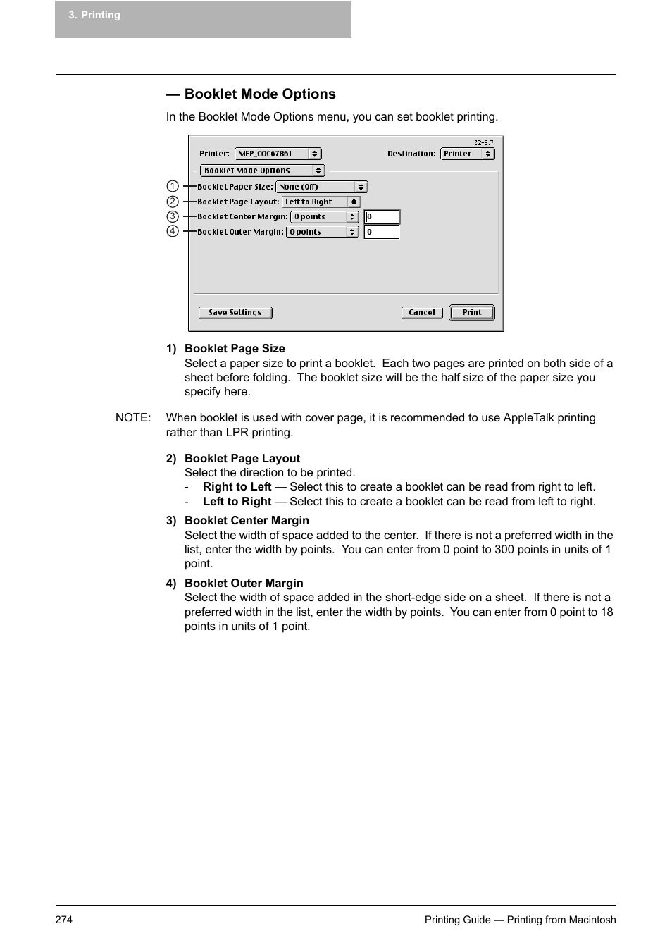 Booklet mode options | Toshiba E-STUDIO 351C User Manual | Page 274 / 372