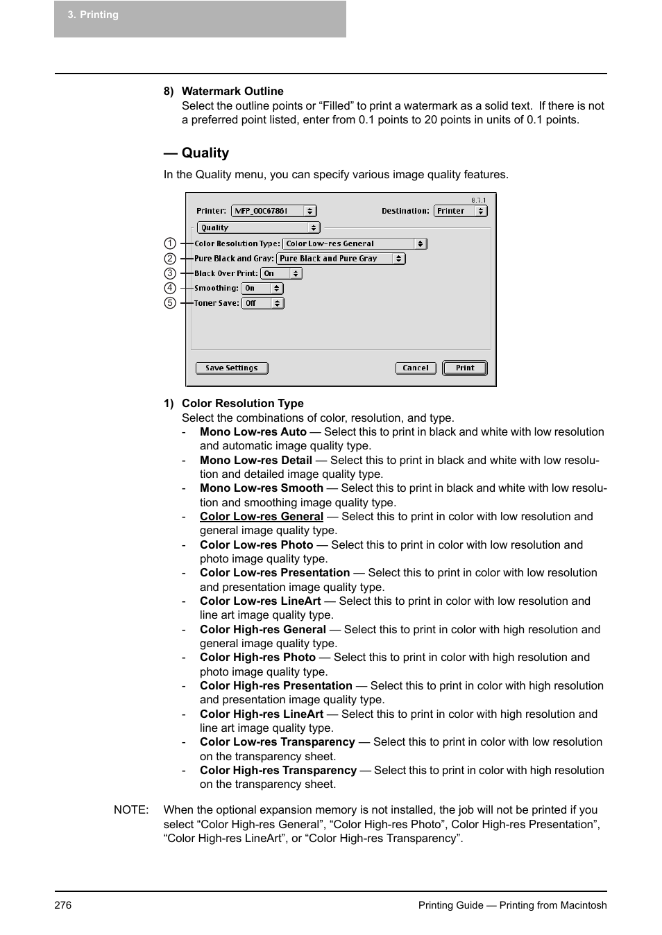 Quality | Toshiba E-STUDIO 351C User Manual | Page 276 / 372