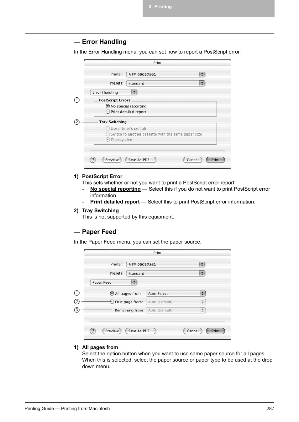 Error handling, Paper feed, Error handling paper feed | P.287 "error handling, P.287 "paper feed | Toshiba E-STUDIO 351C User Manual | Page 287 / 372