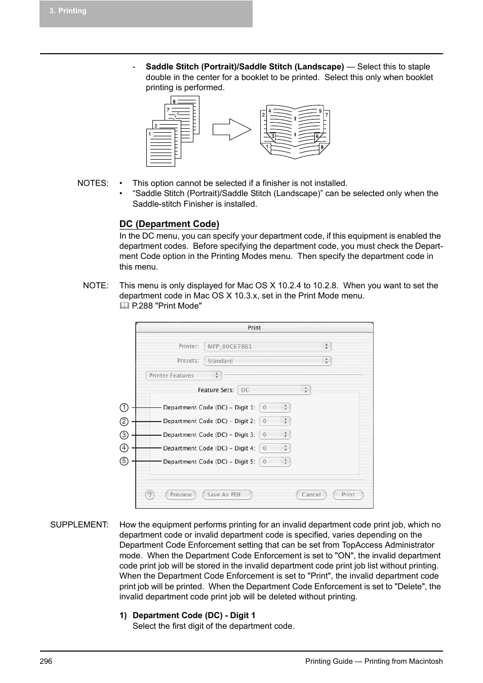 P.296 "dc (department code) | Toshiba E-STUDIO 351C User Manual | Page 296 / 372