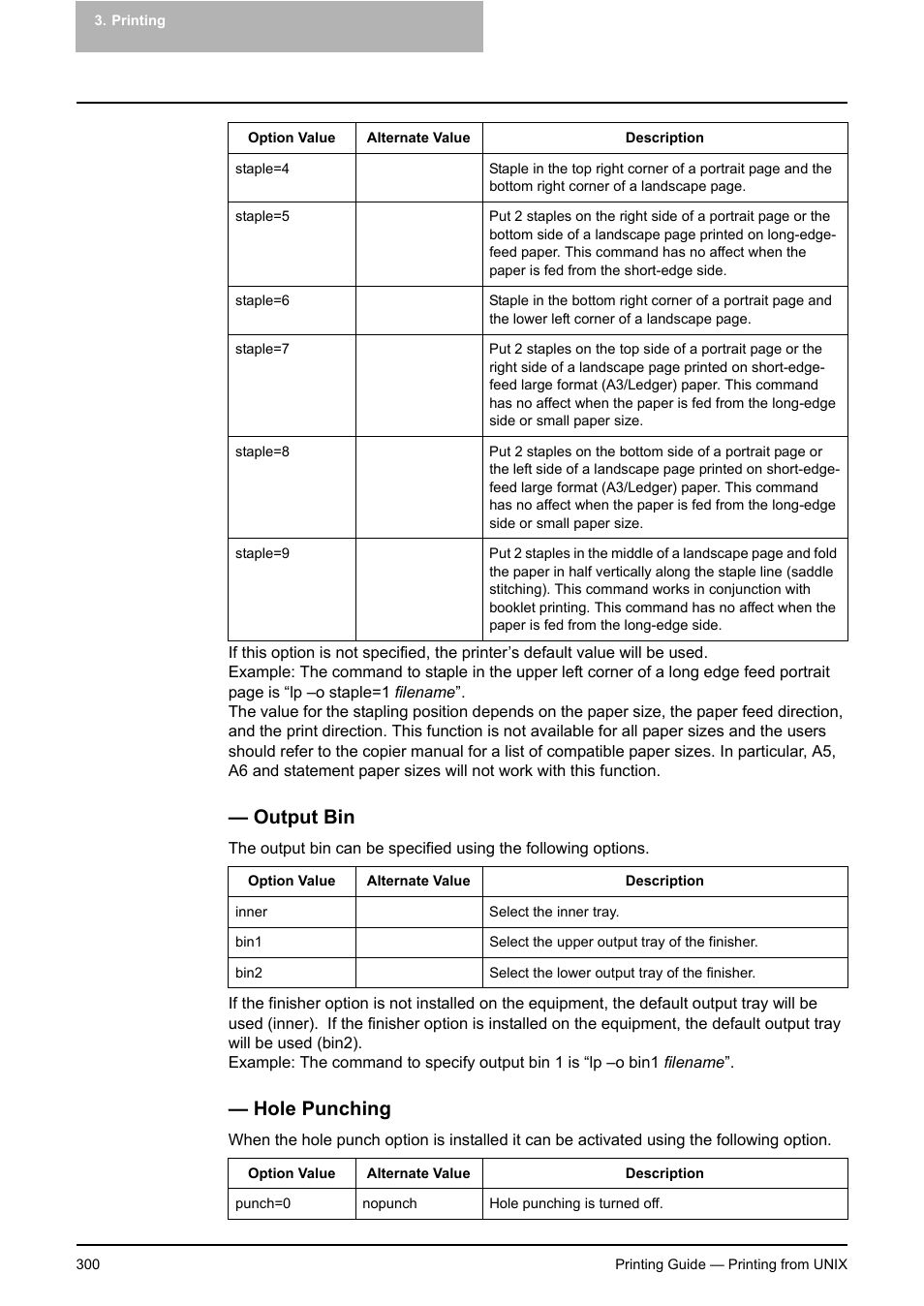 Output bin, Hole punching, Output bin hole punching | Toshiba E-STUDIO 351C User Manual | Page 300 / 372