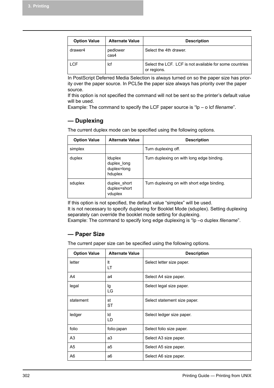 Duplexing, Paper size, Duplexing paper size | Toshiba E-STUDIO 351C User Manual | Page 302 / 372