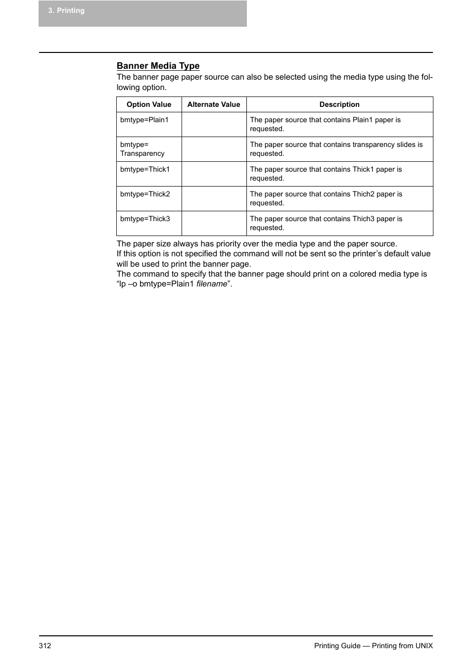 Banner media type | Toshiba E-STUDIO 351C User Manual | Page 312 / 372