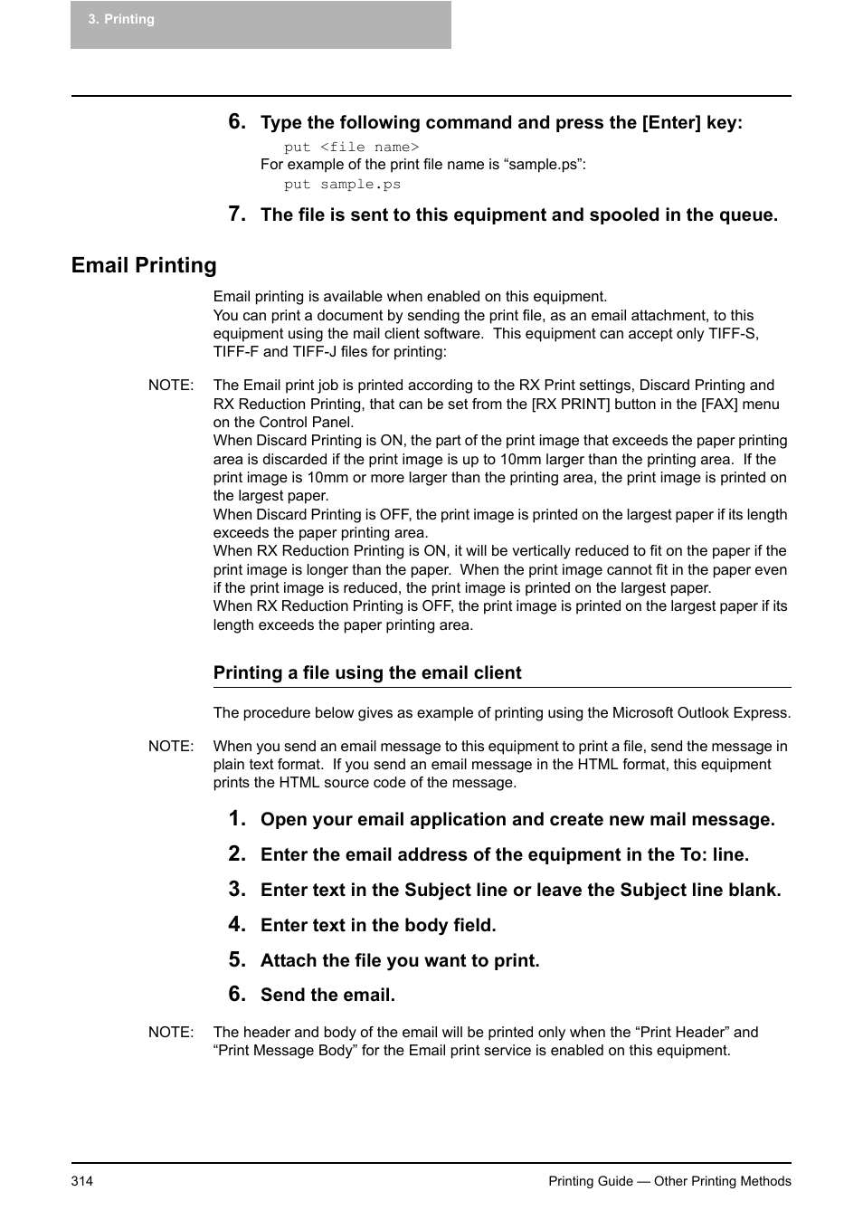 Email printing, P.314 "email printing | Toshiba E-STUDIO 351C User Manual | Page 314 / 372