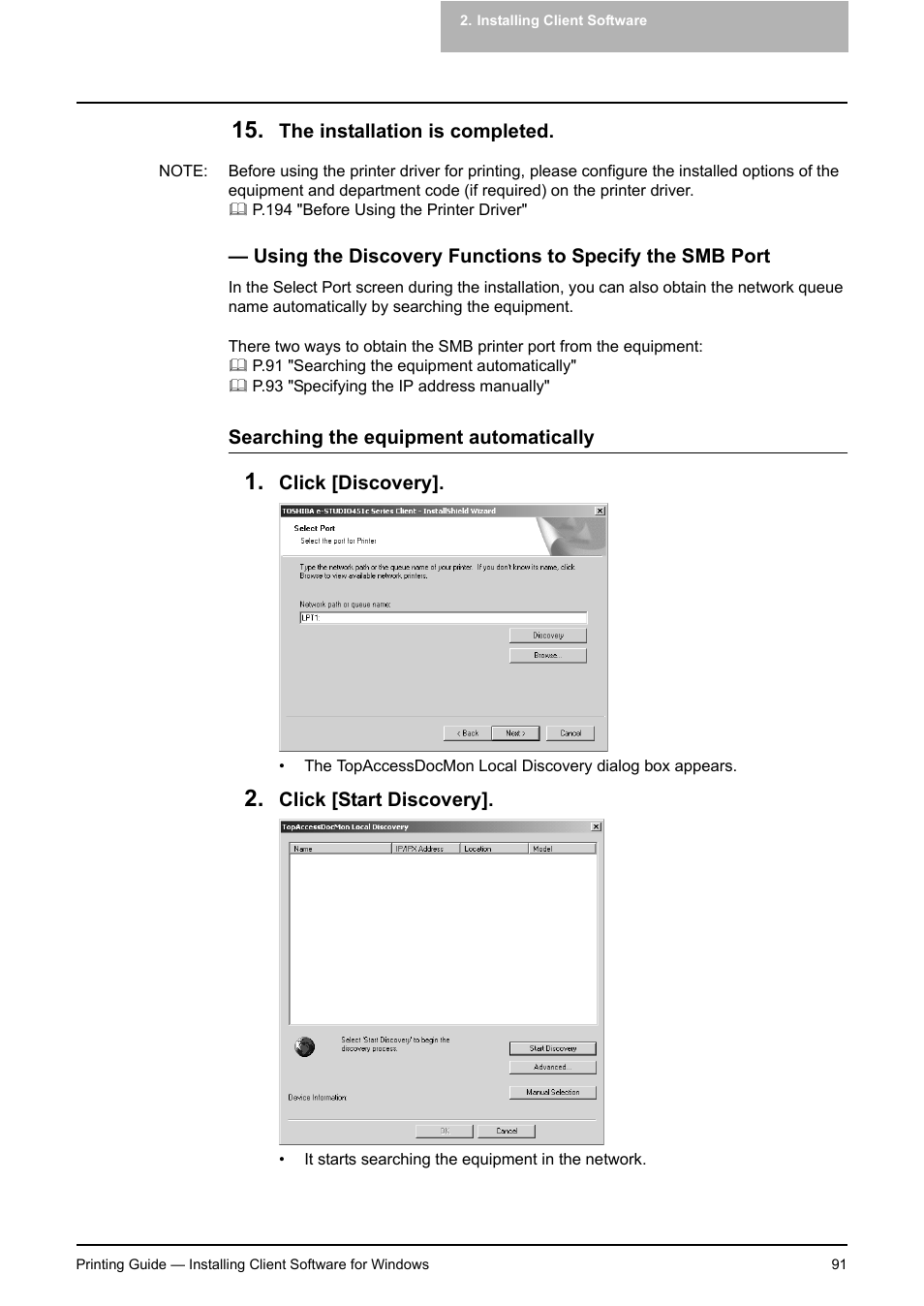 Toshiba E-STUDIO 351C User Manual | Page 91 / 372