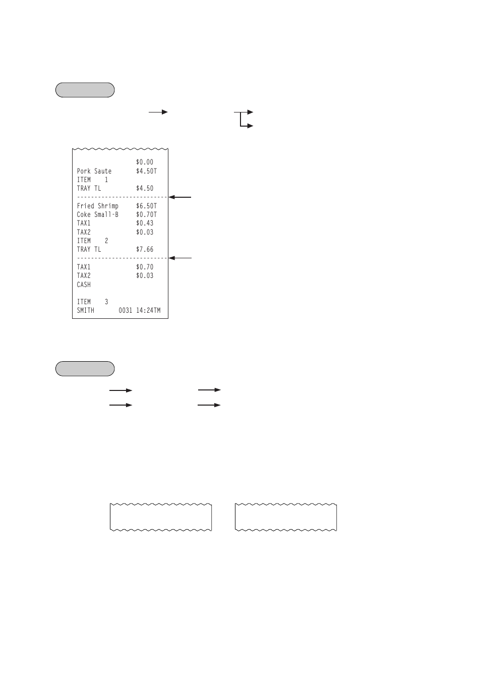 Tray total, Eat-in/takeout entry | Toshiba TEC FS-1450 User Manual | Page 59 / 144