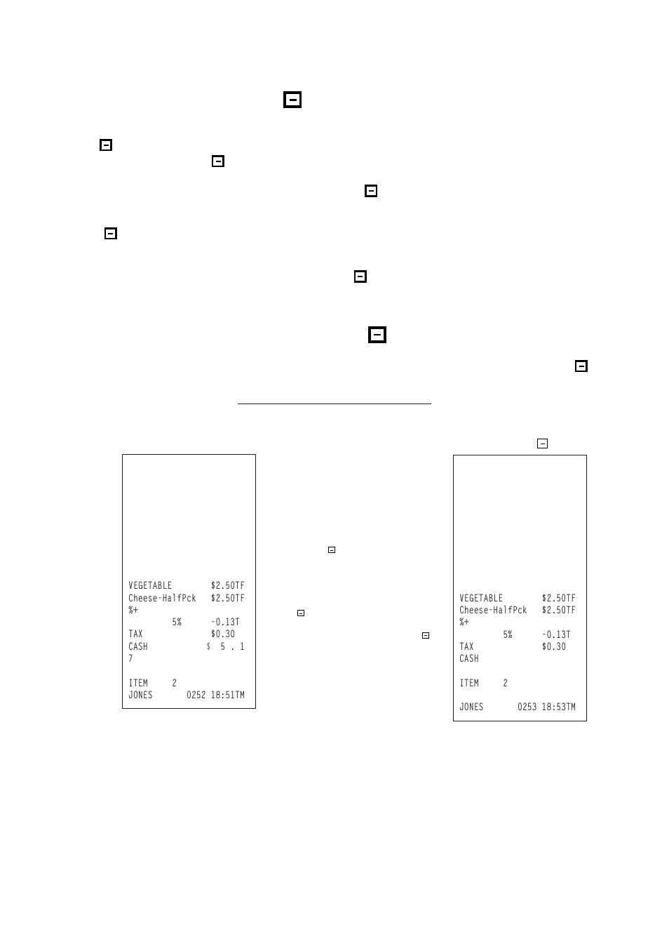 Operations in "- " mode, Ordinary operations in "- " mode, Operations in " " mode | Ordinary operations in " " mode | Toshiba TEC FS-1450 User Manual | Page 81 / 144