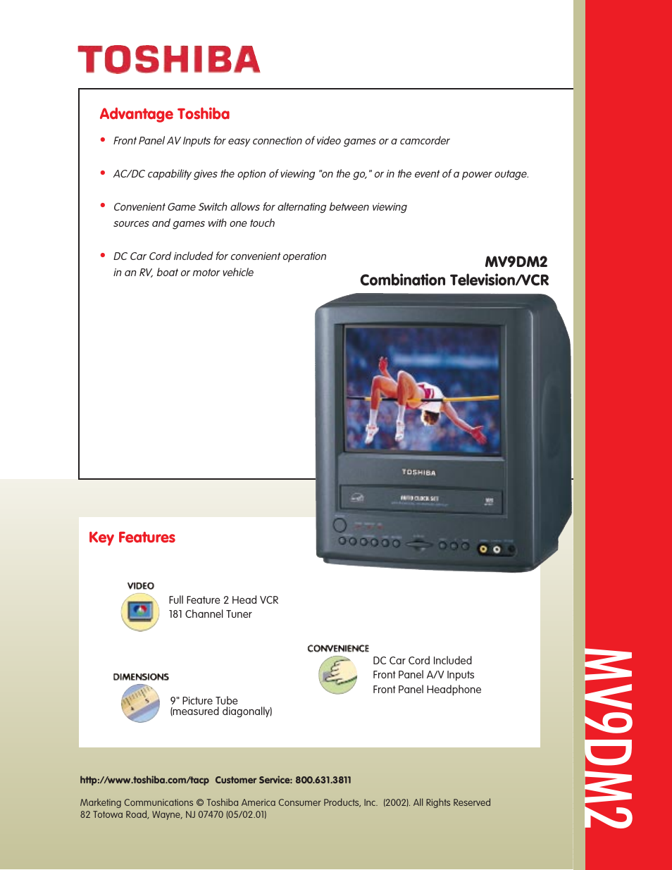 Toshiba MV 9DM2 User Manual | 2 pages