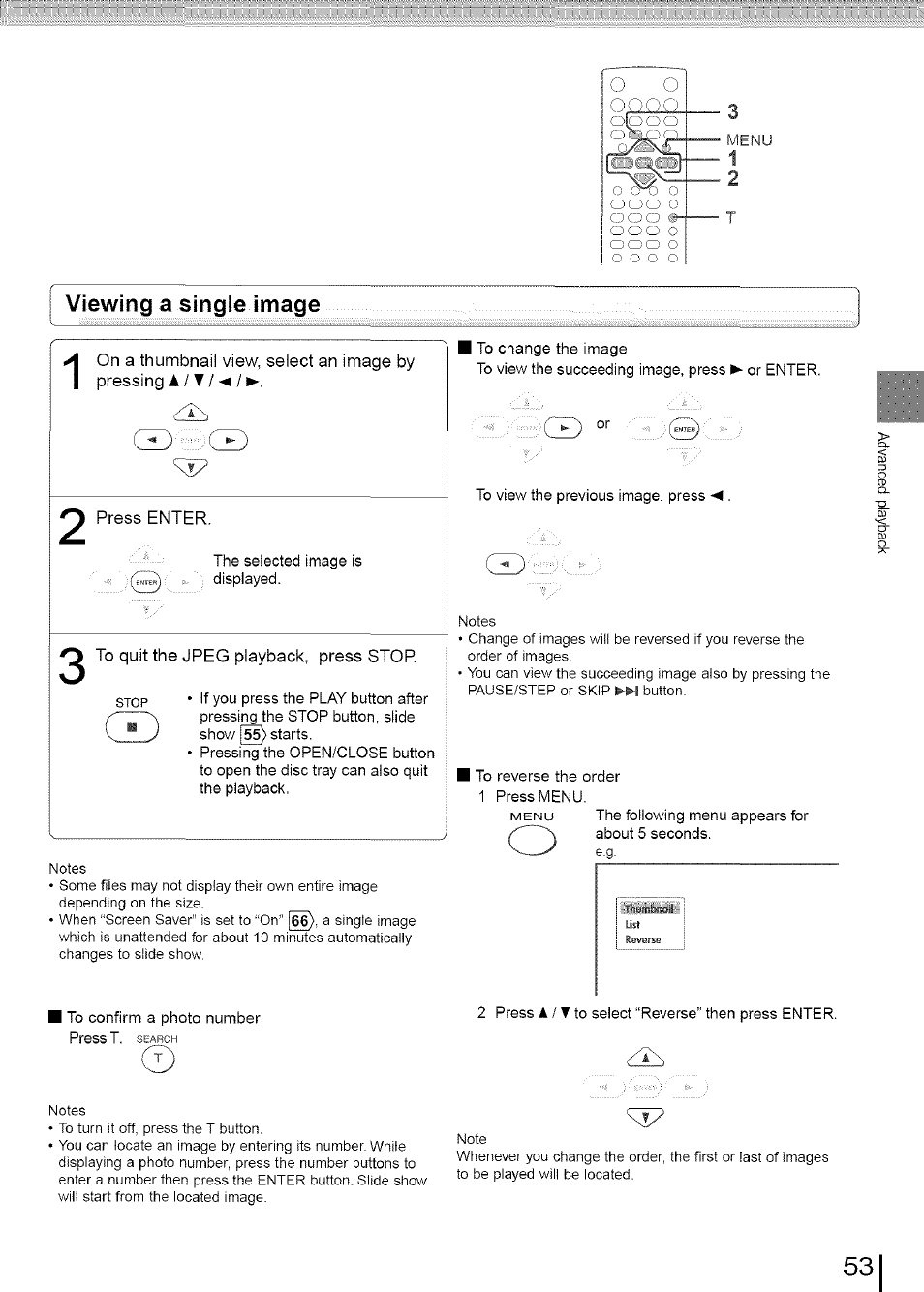 Viewing a single image | Toshiba SD-3960SU User Manual | Page 50 / 73