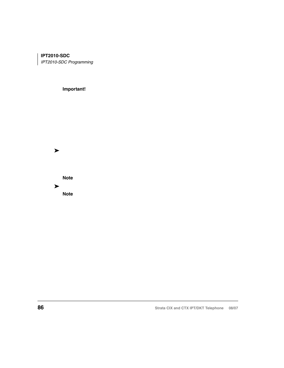 Ipt2010-sdc programming | Toshiba CTX IPT/DKT User Manual | Page 104 / 171