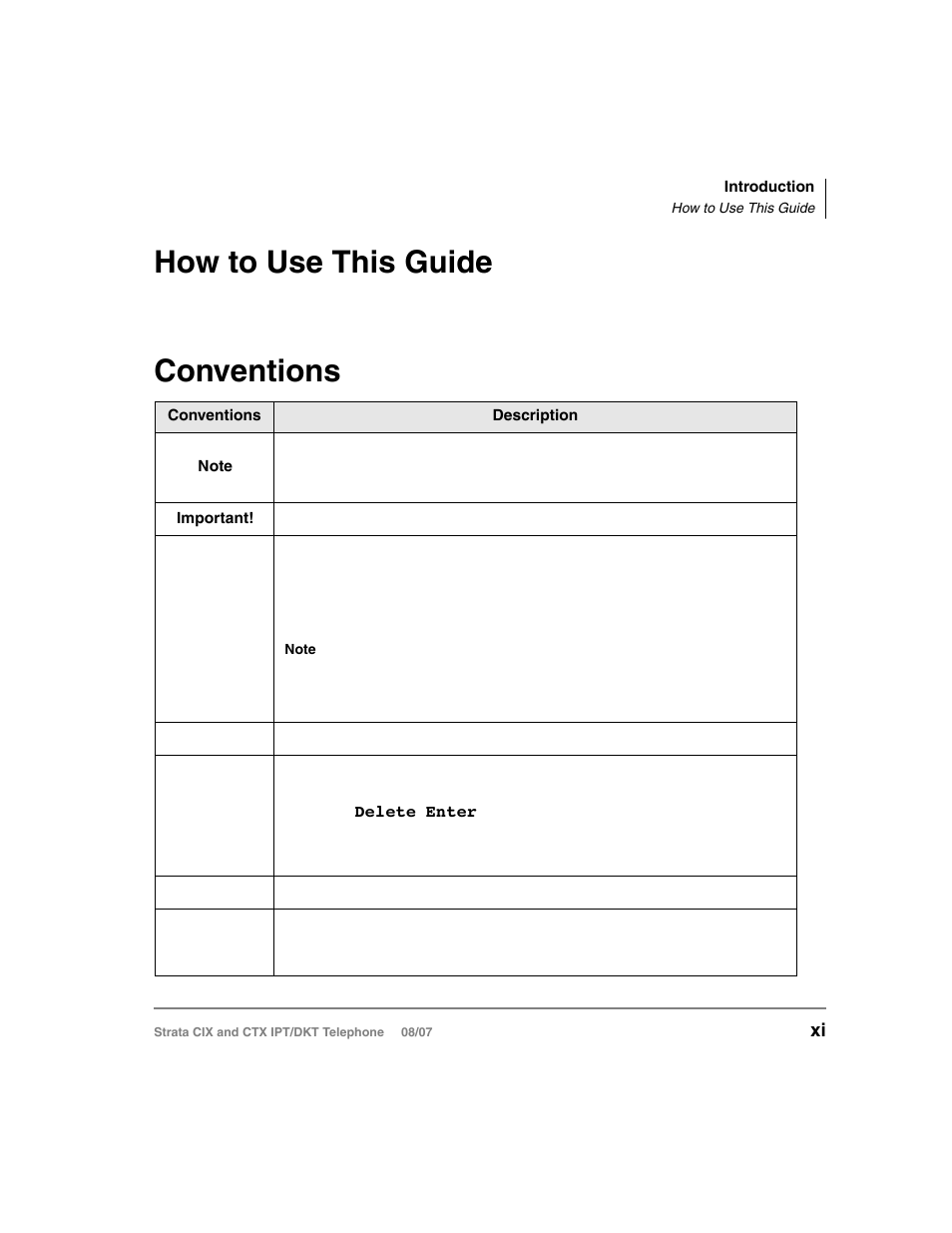 How to use this guide, Conventions | Toshiba CTX IPT/DKT User Manual | Page 17 / 171