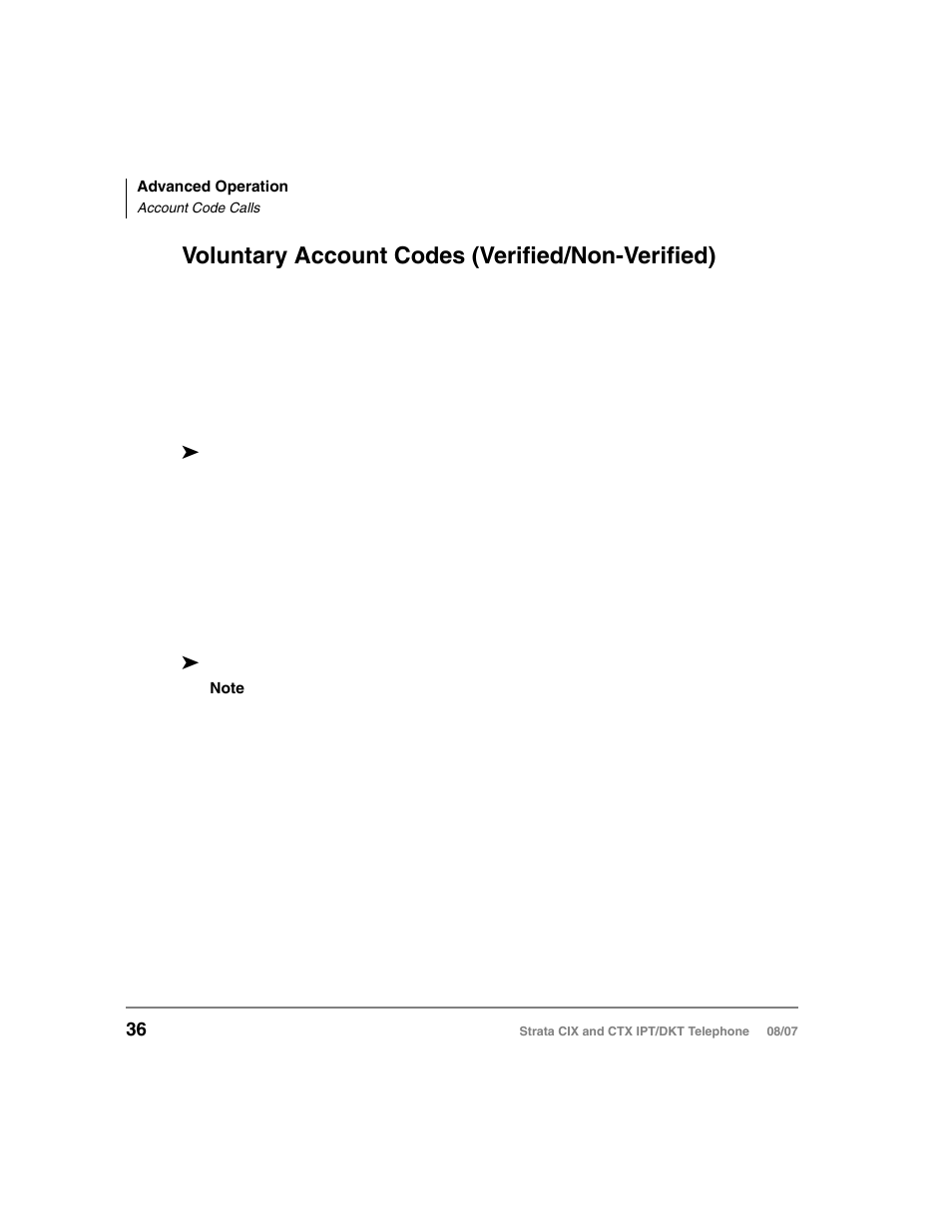 Voluntary account codes (verified/non-verified) | Toshiba CTX IPT/DKT User Manual | Page 54 / 171