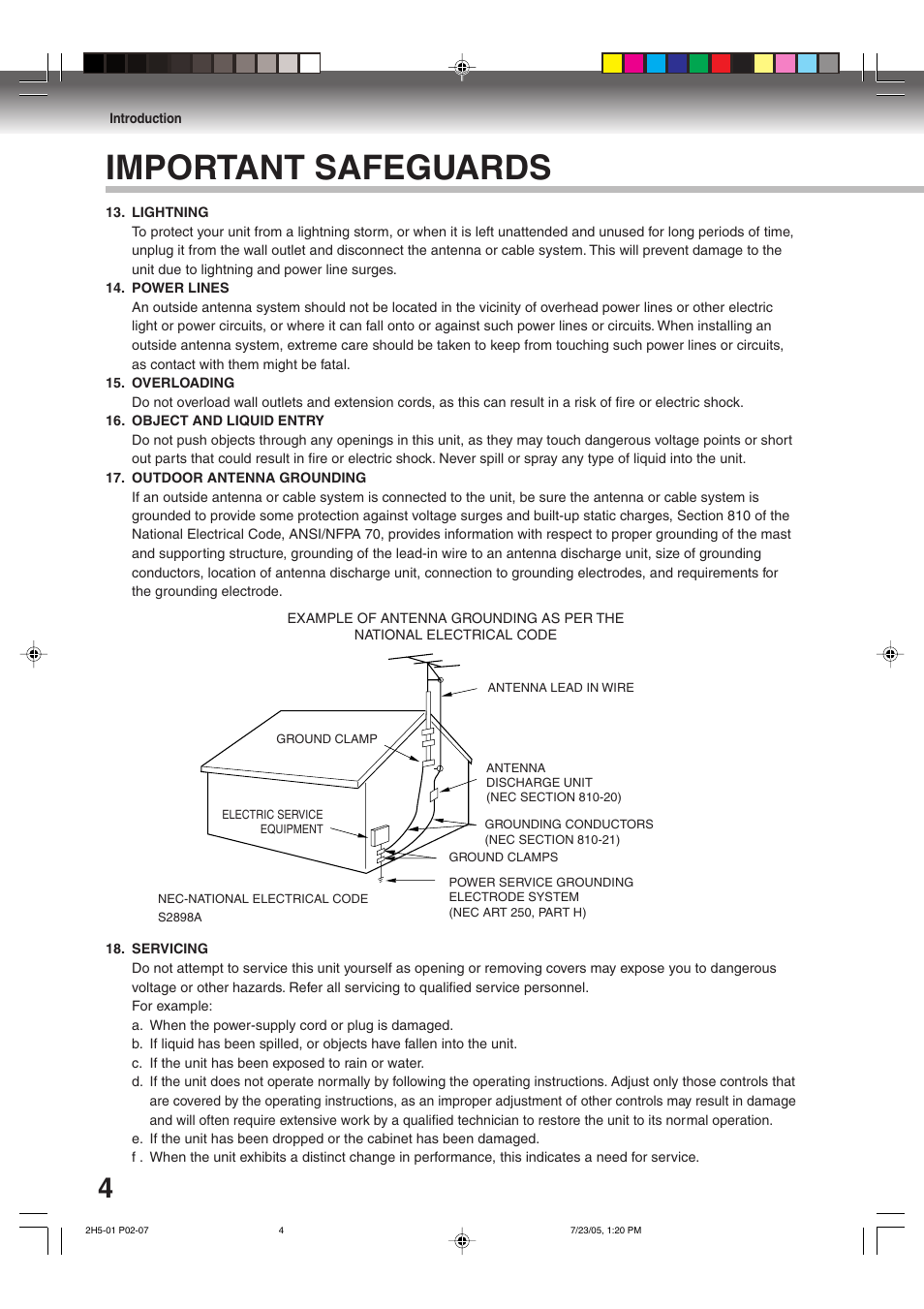 Important safeguards | Toshiba D-VR4XSU User Manual | Page 4 / 92