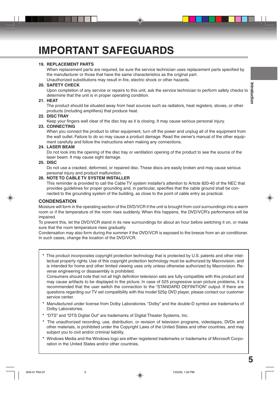 Important safeguards | Toshiba D-VR4XSU User Manual | Page 5 / 92