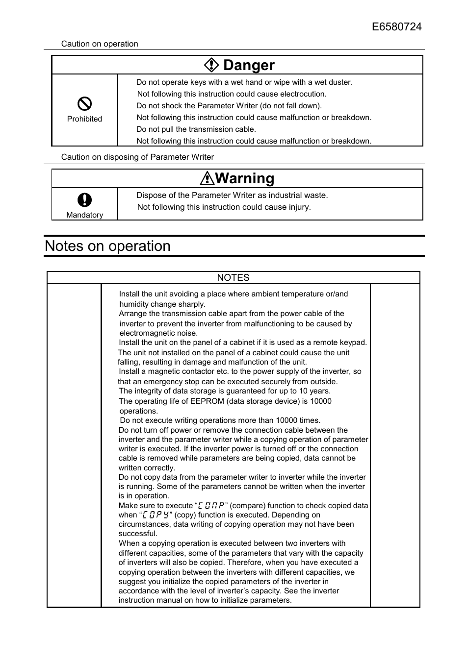 Danger, Warning | Toshiba PWU001Z-1 User Manual | Page 4 / 16