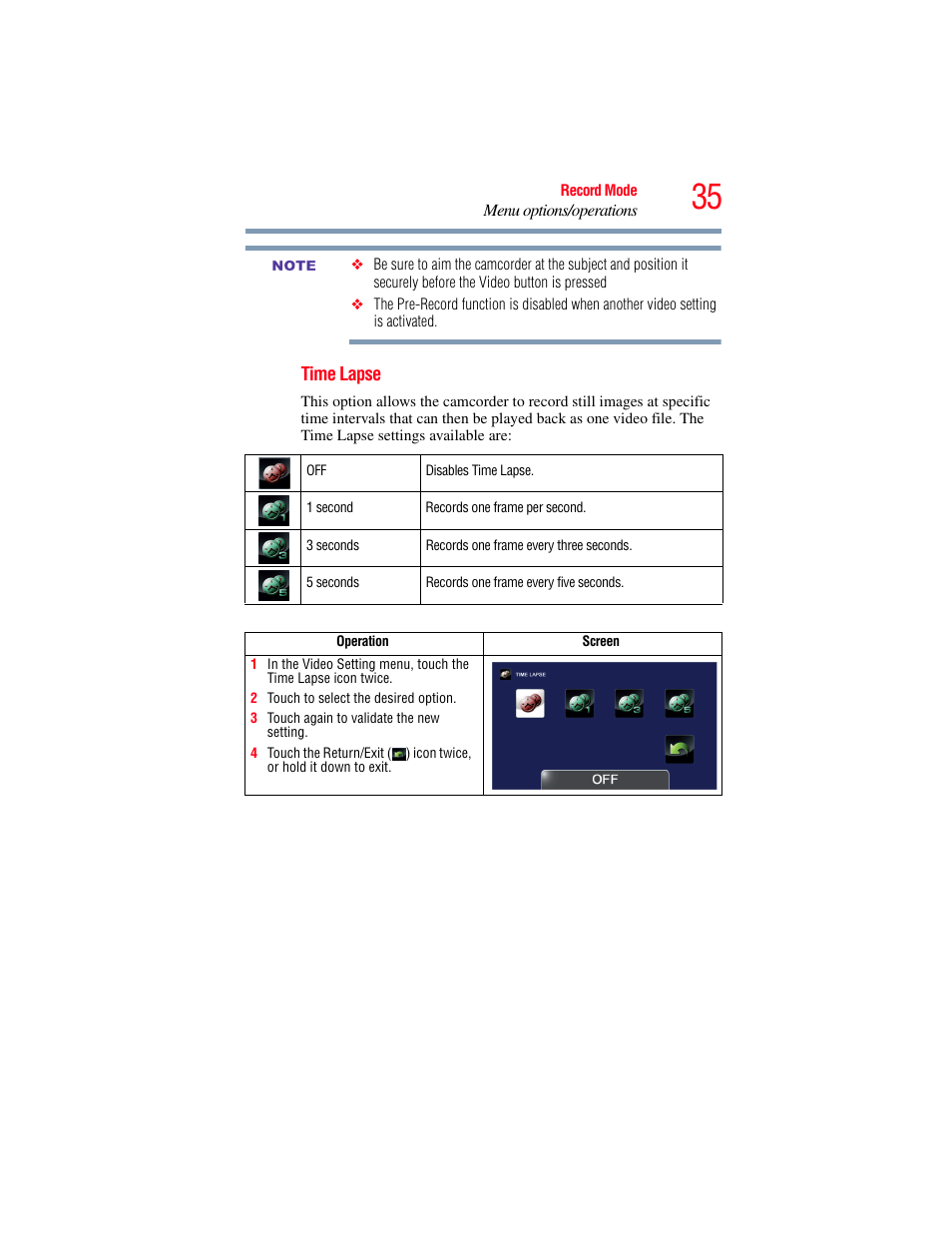 Toshiba Camileo X200 User Manual | Page 35 / 149