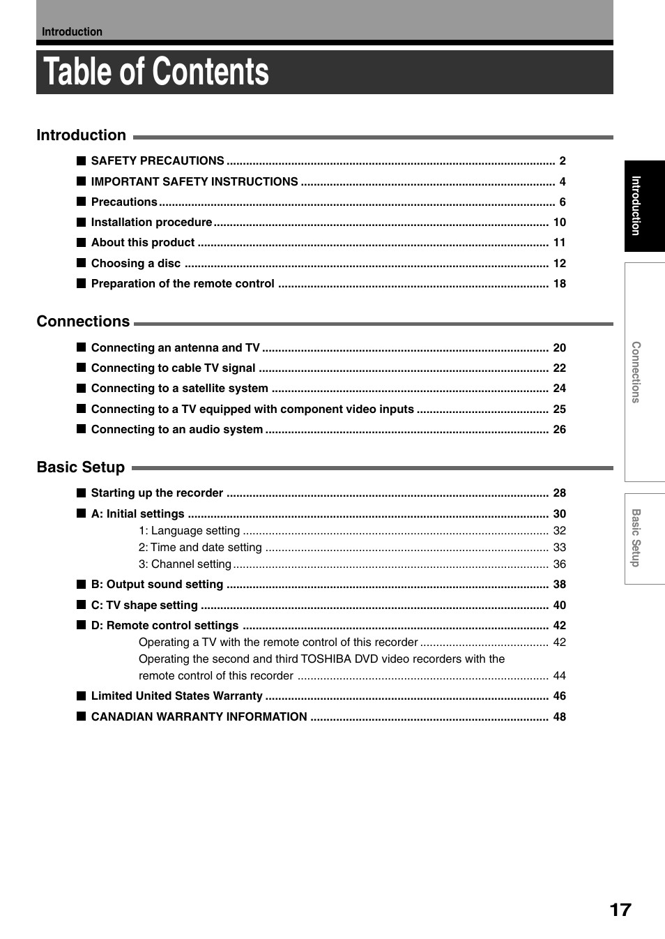Toshiba D-R4SC User Manual | Page 17 / 52