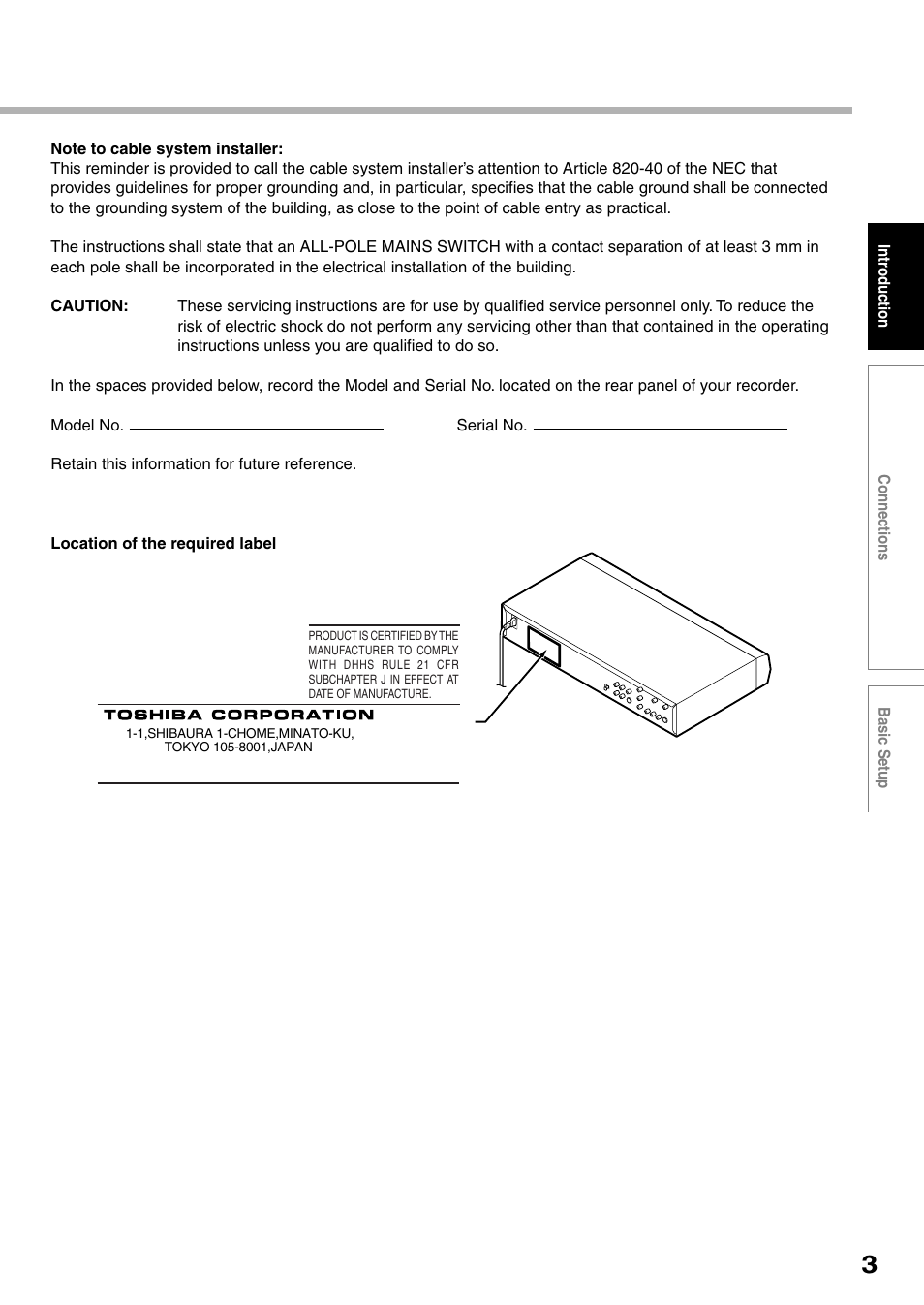 Toshiba D-R4SC User Manual | Page 3 / 52