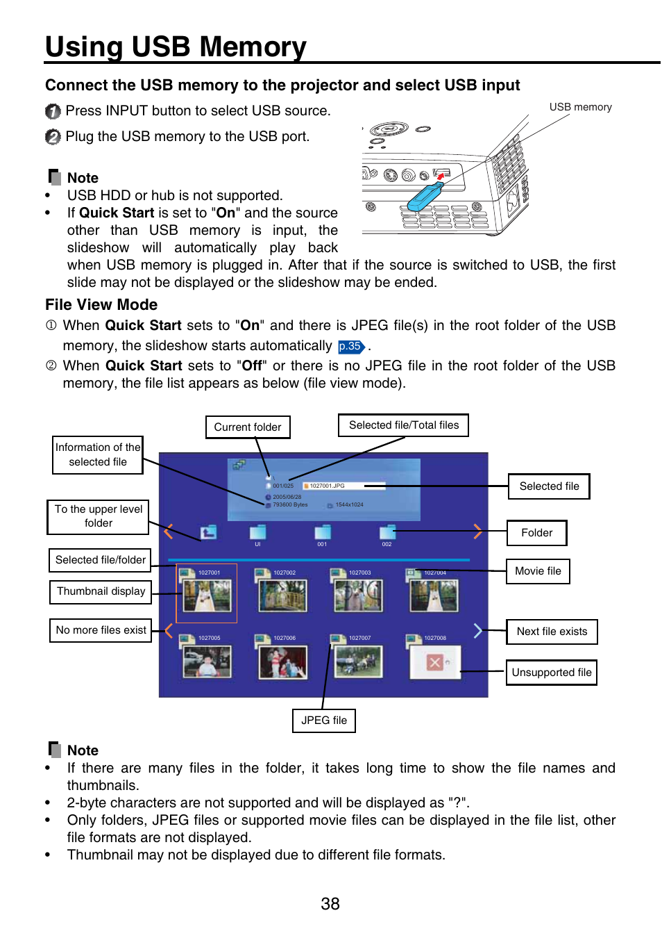 File view mode | Toshiba TDP-P9 User Manual | Page 38 / 52