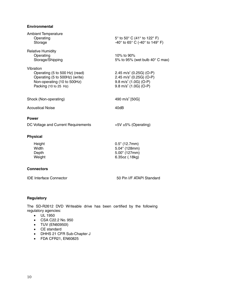 Toshiba SD-R2612 User Manual | Page 12 / 13