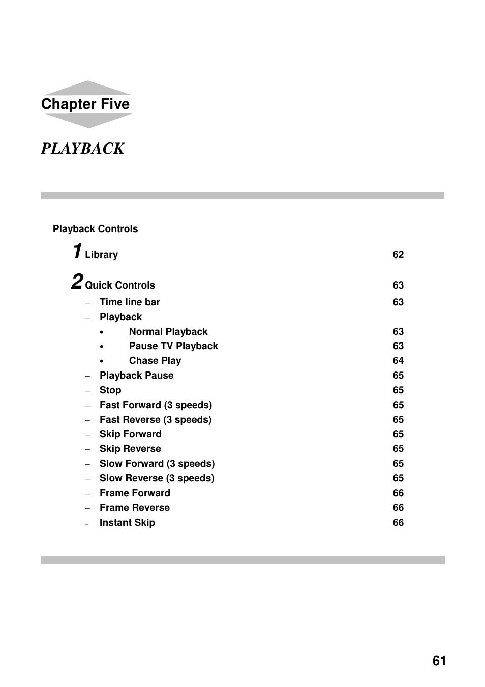 Playback, Chapter five | Toshiba HDD-J35 User Manual | Page 61 / 88