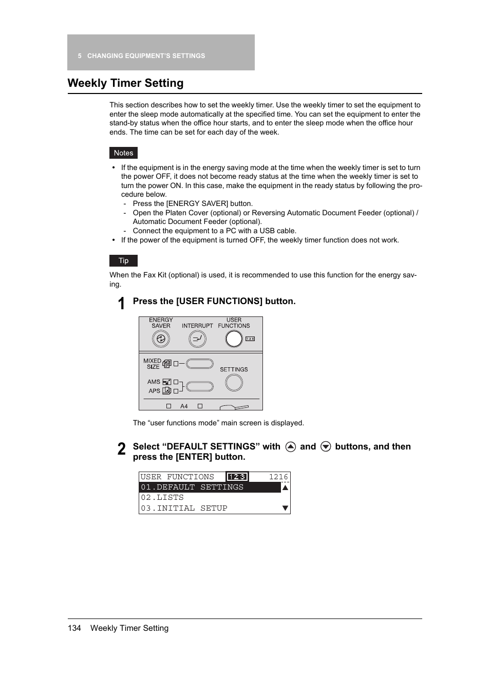 Weekly timer setting | Toshiba 165 User Manual | Page 136 / 224