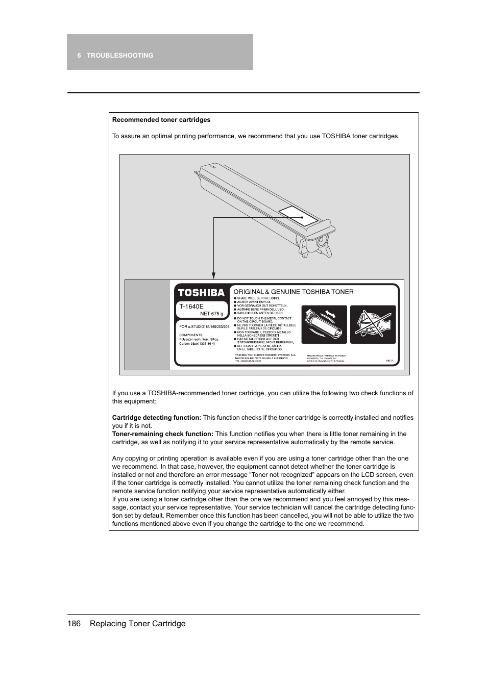 Toshiba 165 User Manual | Page 188 / 224