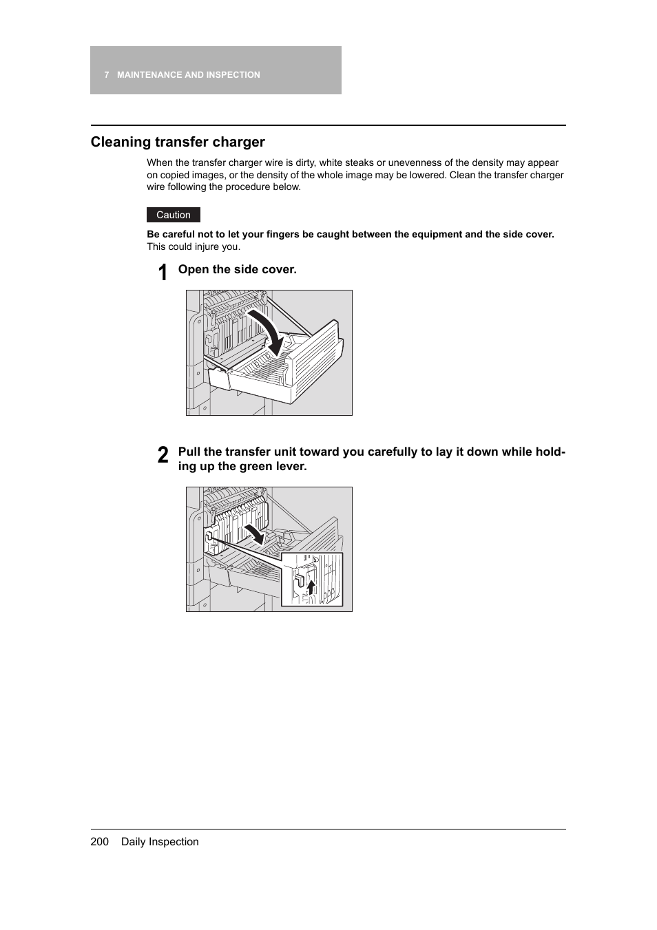 Cleaning transfer charger, P.200 “cleaning transfer charger | Toshiba 165 User Manual | Page 202 / 224