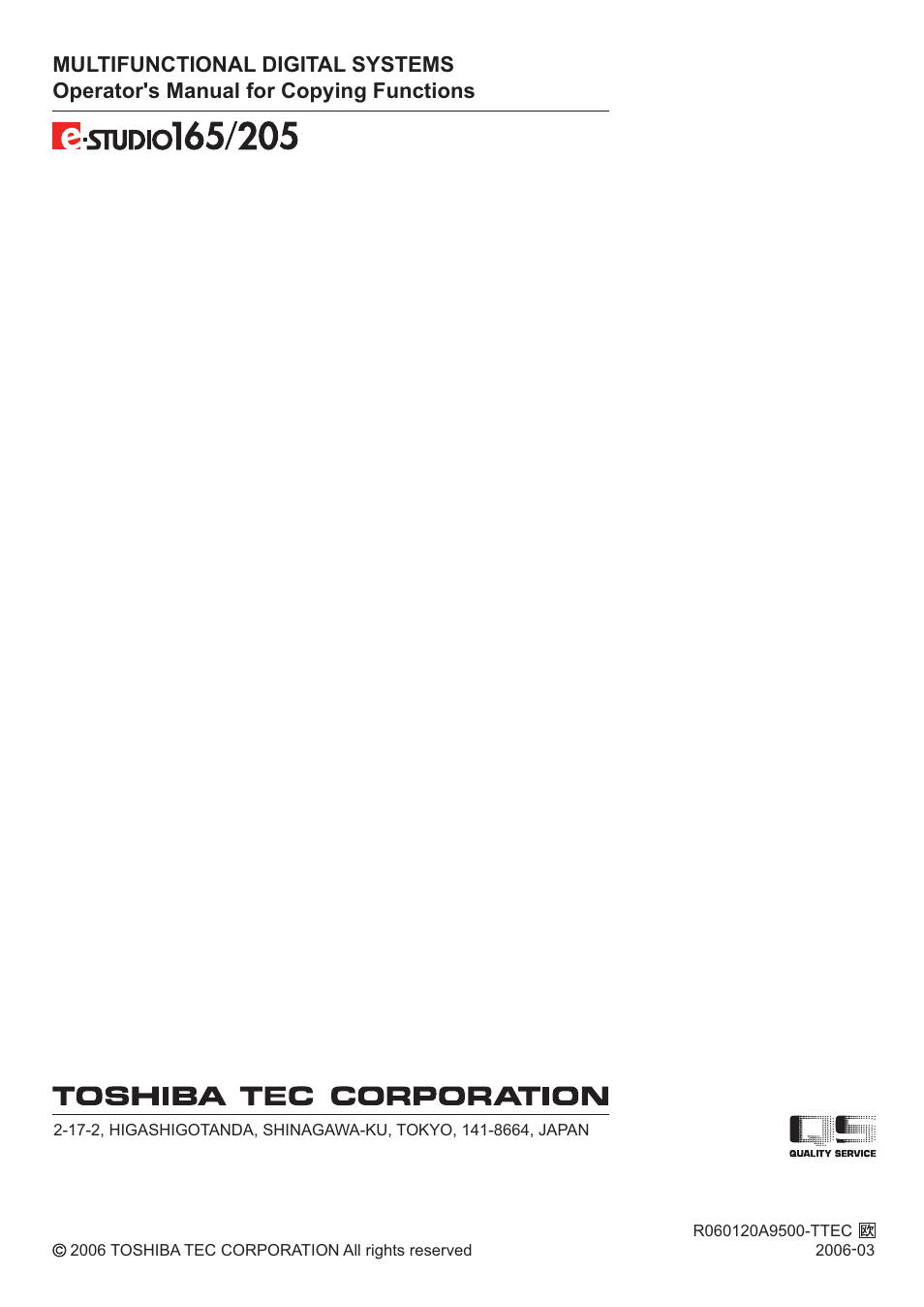 Toshiba 165 User Manual | Page 224 / 224