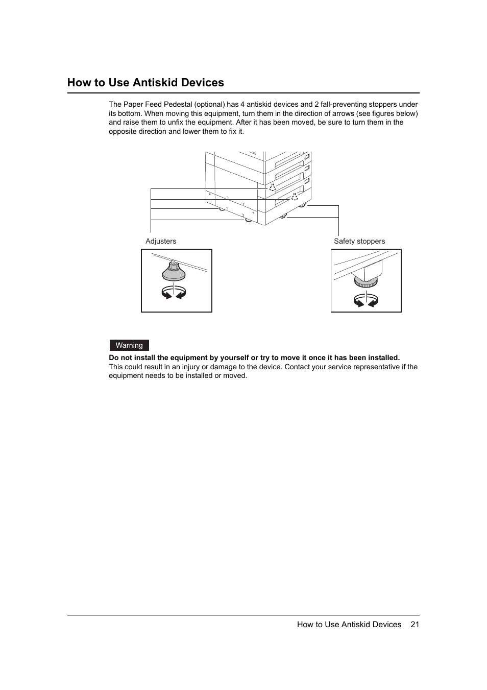 How to use antiskid devices | Toshiba 165 User Manual | Page 23 / 224