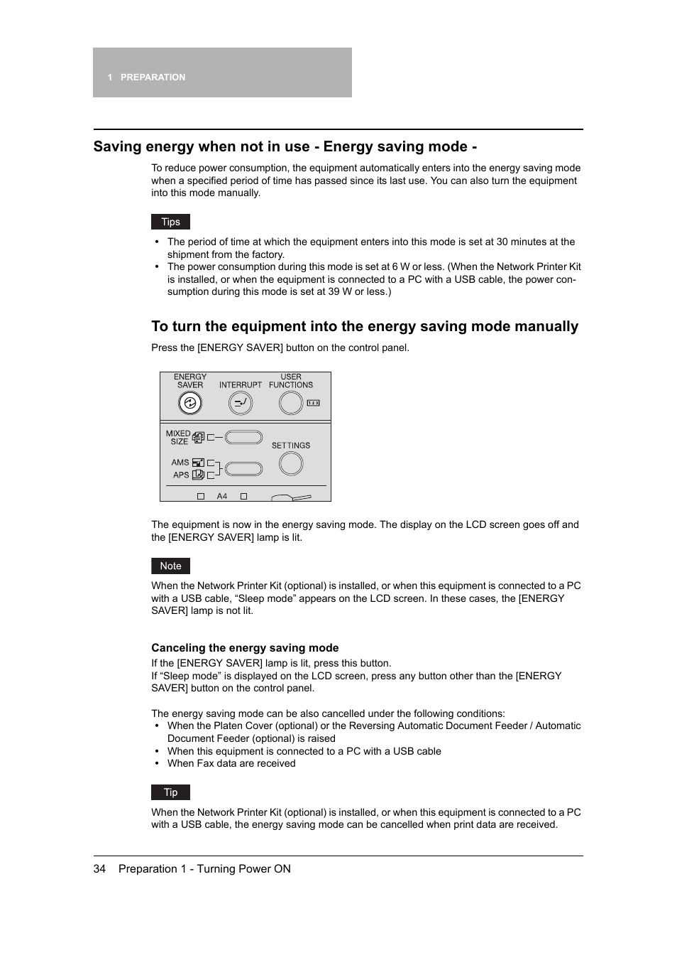 Saving energy when not in use - energy saving mode | Toshiba 165 User Manual | Page 36 / 224