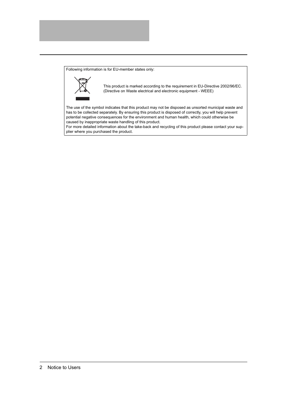 2 notice to users | Toshiba 165 User Manual | Page 4 / 224