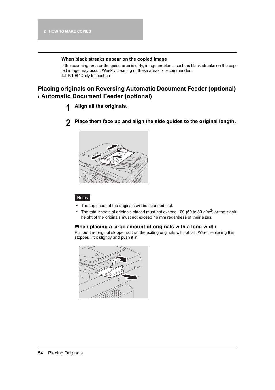 Document feeder (optional) | Toshiba 165 User Manual | Page 56 / 224