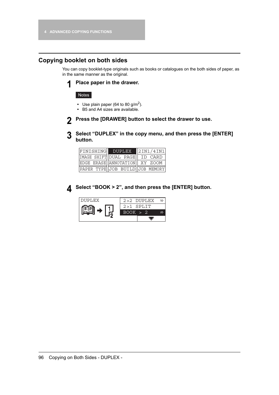 Copying booklet on both sides | Toshiba 165 User Manual | Page 98 / 224