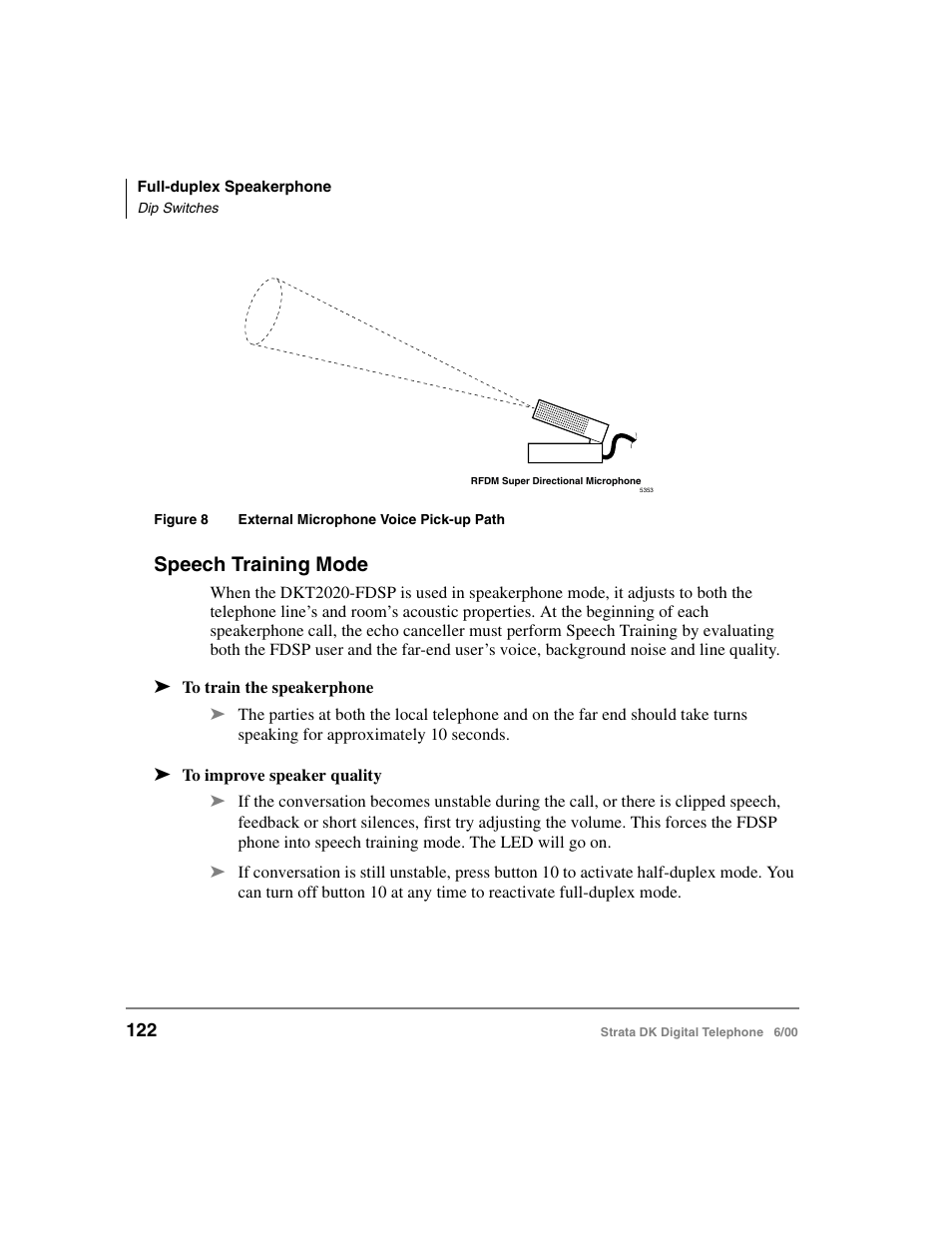 Speech training mode, Figure 8 | Toshiba Strata DK 2000-series User Manual | Page 134 / 164