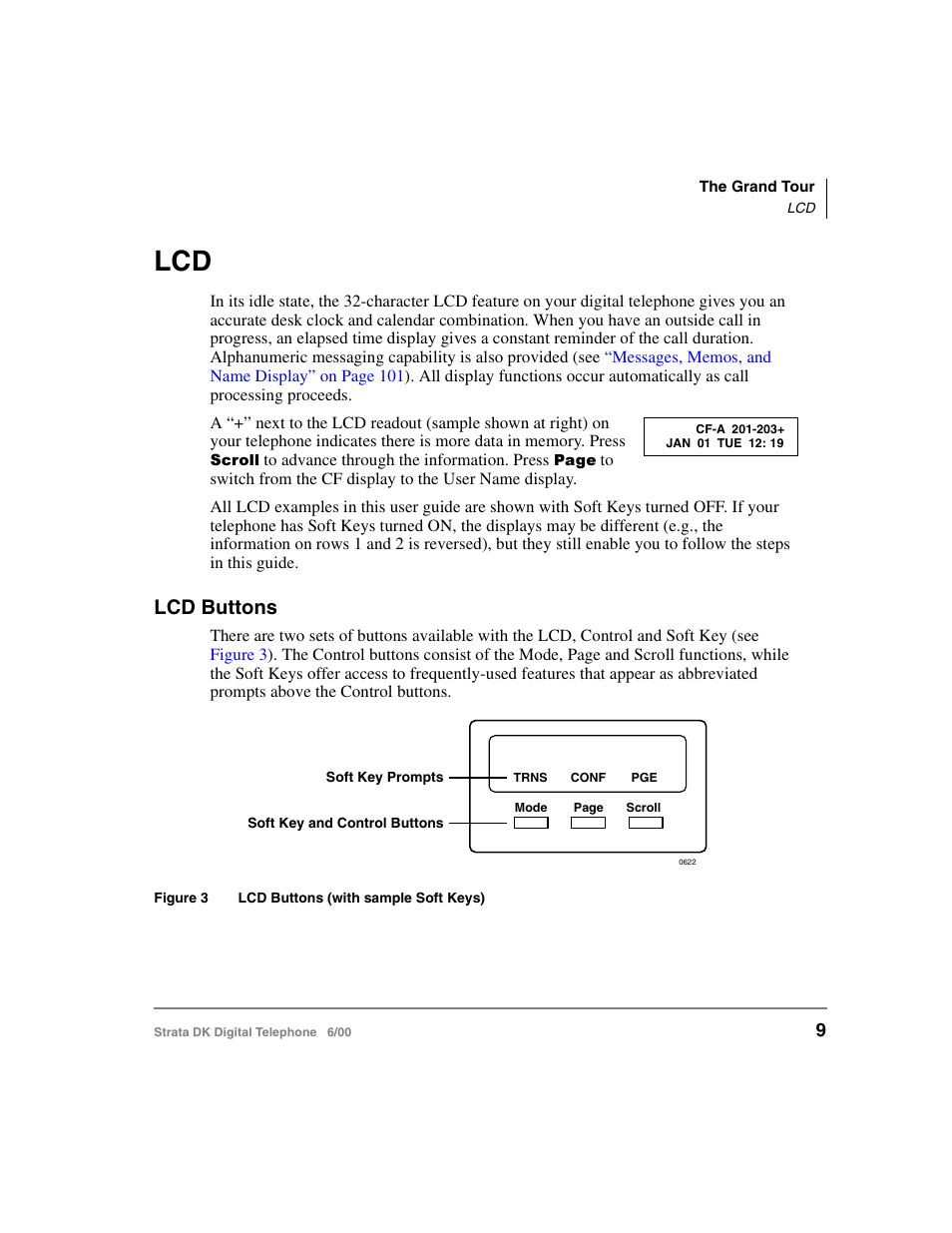 Lcd buttons | Toshiba Strata DK 2000-series User Manual | Page 21 / 164