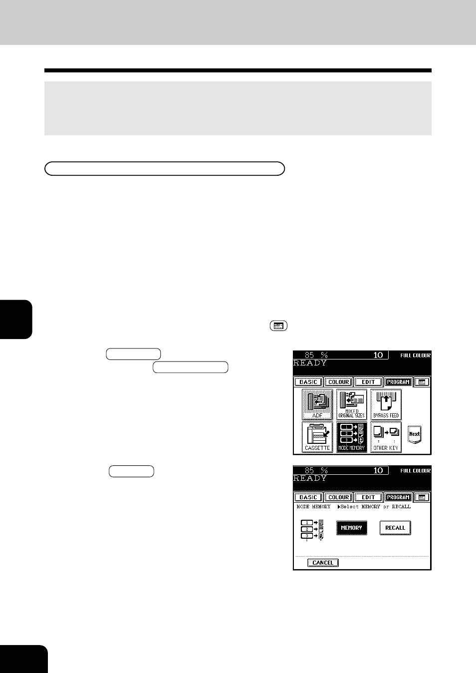 Mode memory | Toshiba E-STUDIO 210C User Manual | Page 104 / 196